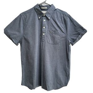 Abercrombie & Fitch Classic Shirt Sleeve 1/2 Button Up, Size‎ Medium Blue Dots